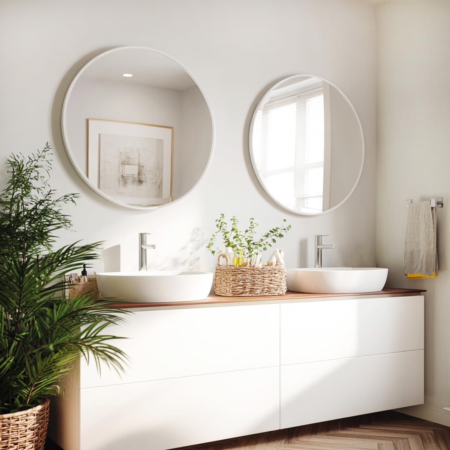 Sunniry Round Wall Mirror