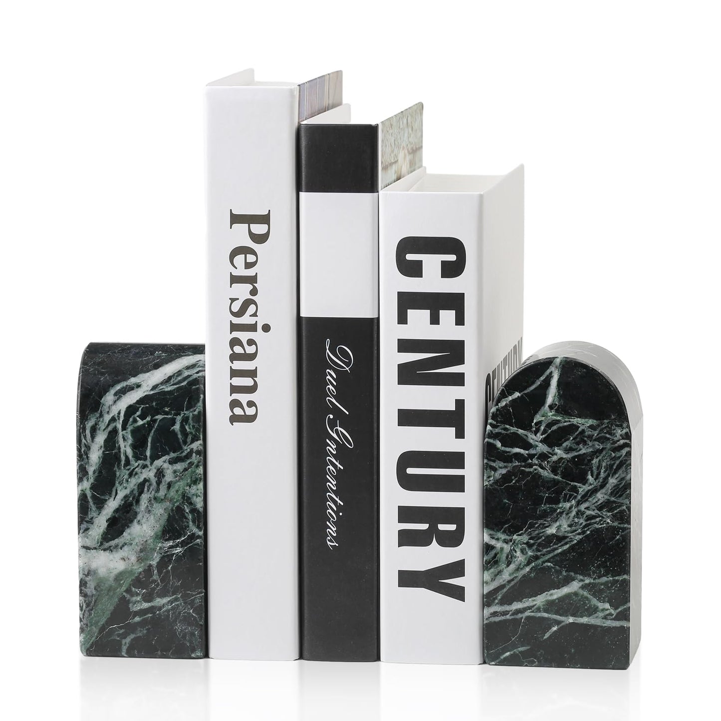 Luxury Marble Bookends Non-Slip Heavy Duty Book Holder Organizer