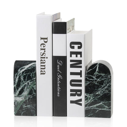 Luxury Marble Bookends Non-Slip Heavy Duty Book Holder Organizer