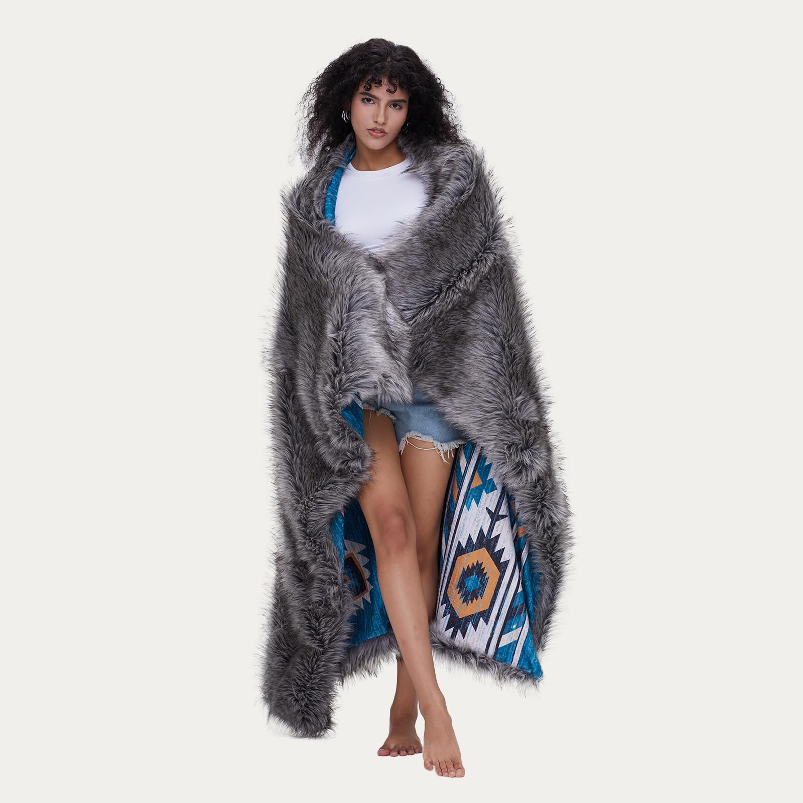 HORIMOTE HOME Faux Fur Blanket
