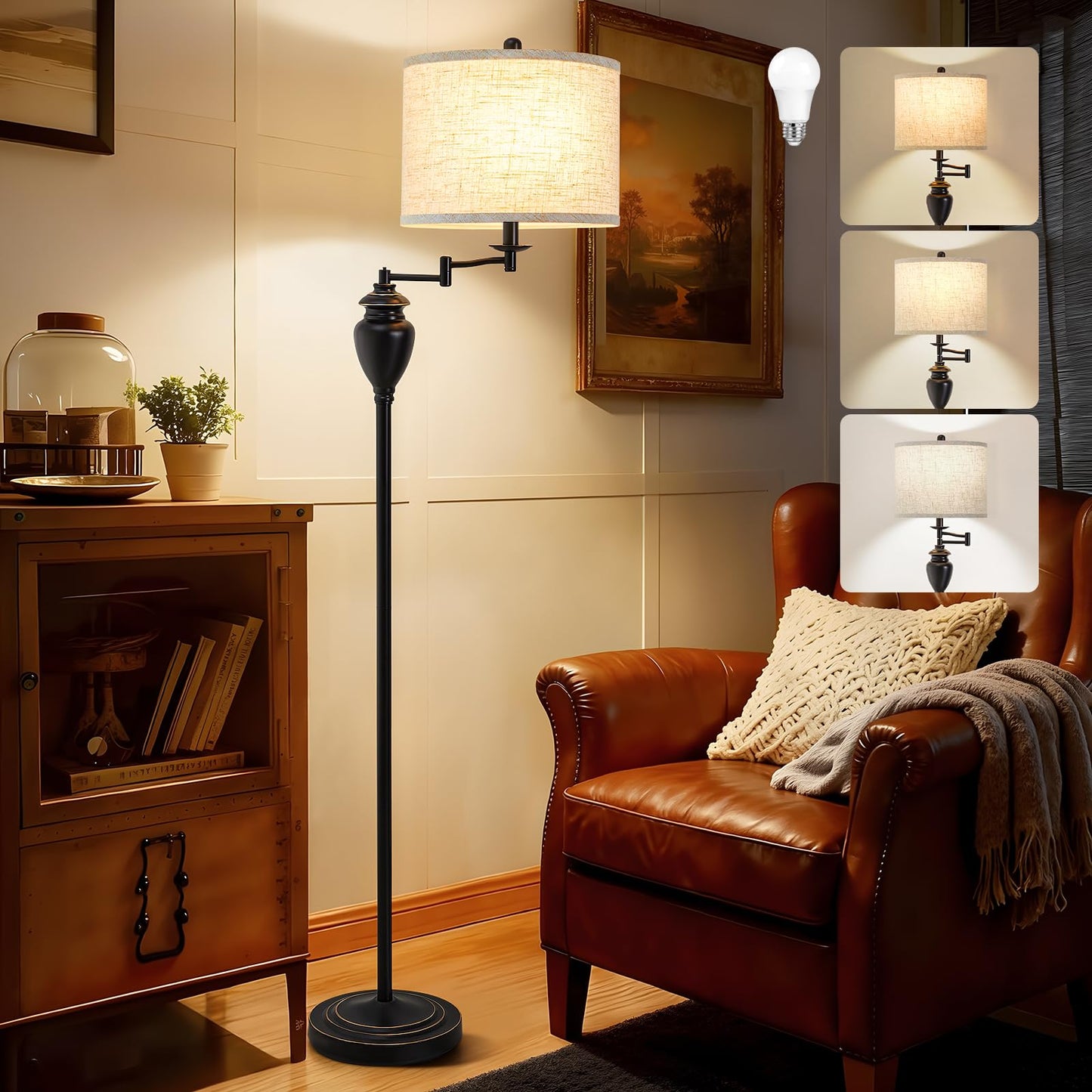 GyroVu LED Pharmacy Floor Lamp for Living Room