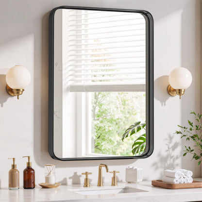 Modern Arch Wall Mirror with Metal Frame for Bedroom Living Room Entryway Decor