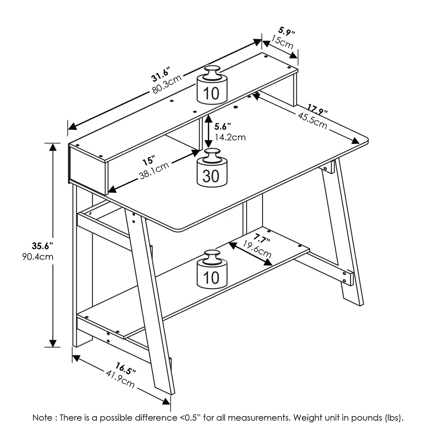 Furinno Simplistic Desk