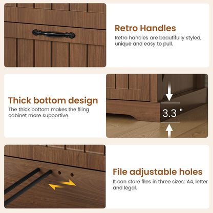 SEDETA Farmhouse Filing Cabinet for Home Office