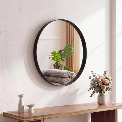 Matte Metal Framed Wall Mirror for Bathroom and Bedroom Vanity Decor
