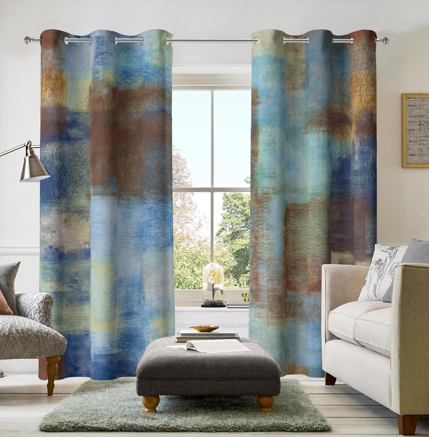Asuexpect Abstract 50% Blackout Curtains