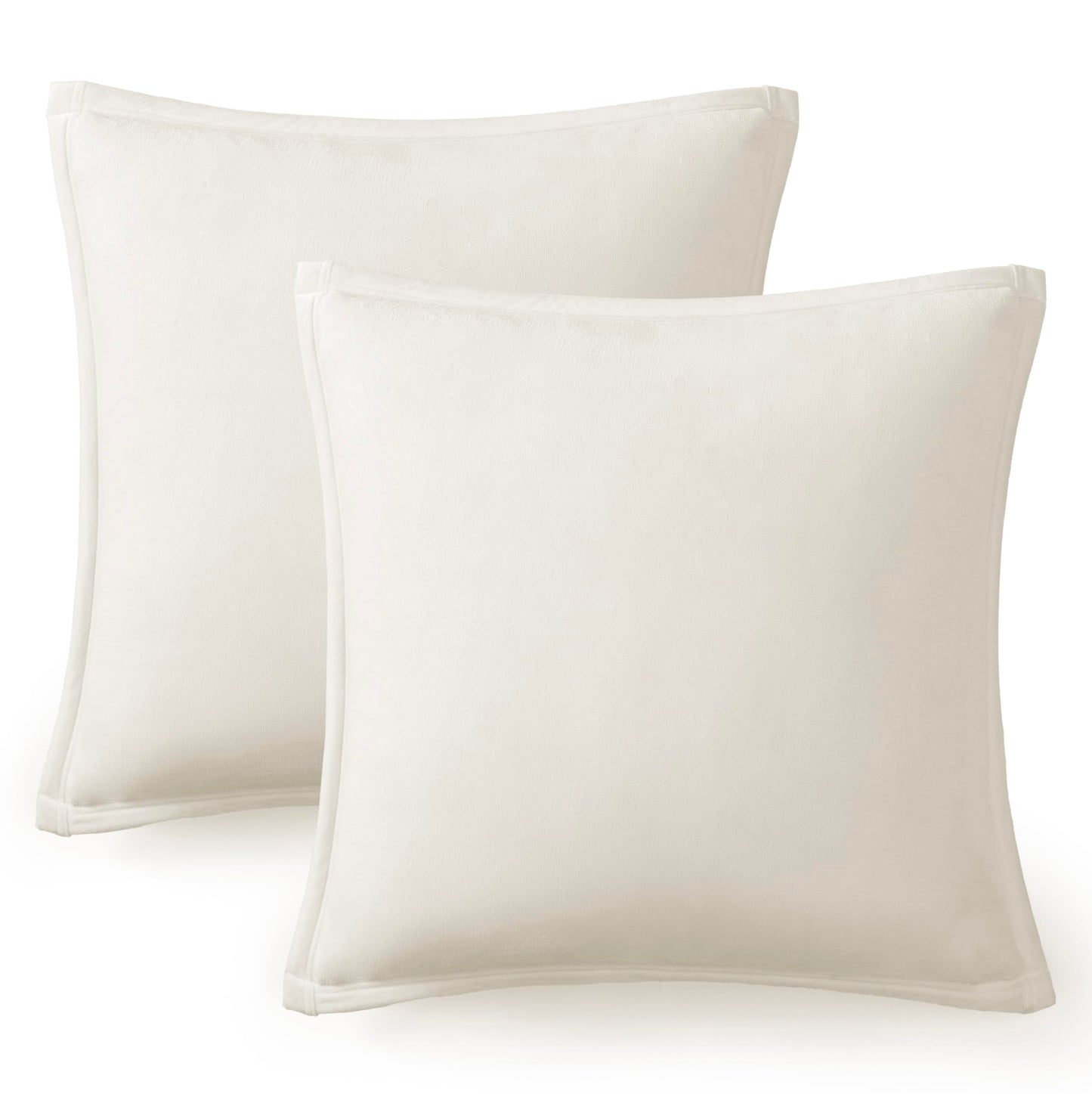 Ultra Soft Plush Decorative Pillow Set 2 Pack 20x20 Cozy Accent Cushions for Sofa Bed Living Room Decor