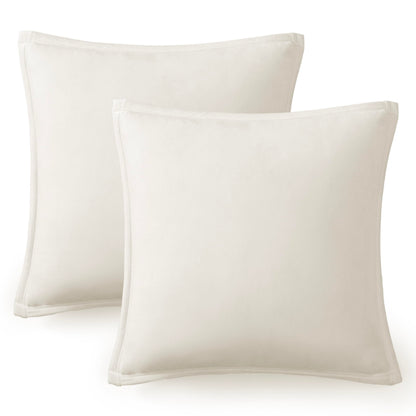 Ultra Soft Plush Decorative Pillow Set 2 Pack 20x20 Cozy Accent Cushions for Sofa Bed Living Room Decor
