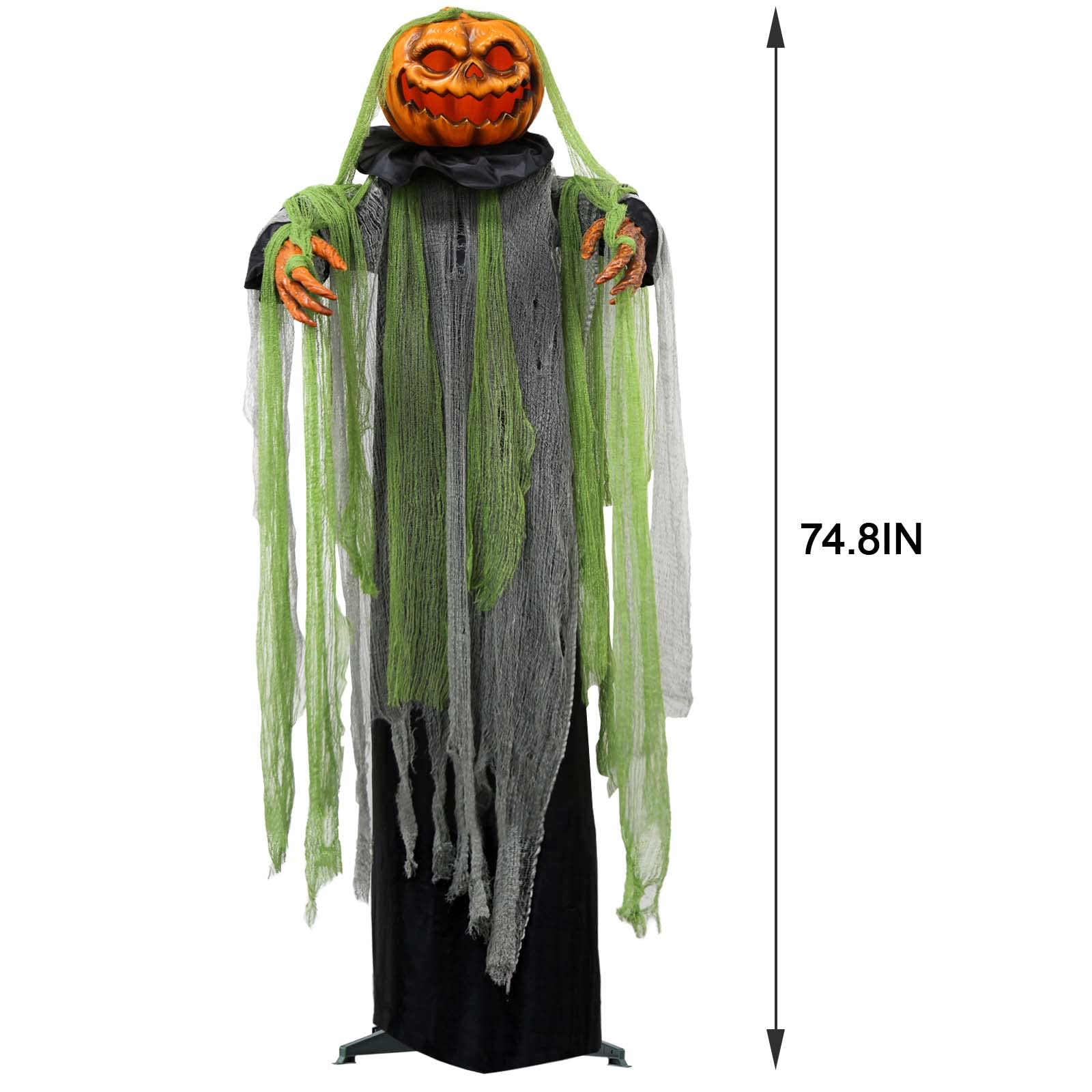 6ft Animated Halloween Evil Root Prop with Sound Sensor Decor