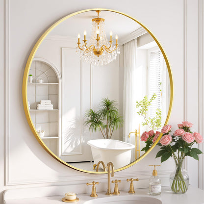 Modern Arch Wall Mirror with Metal Frame for Bedroom Living Room Entryway Decor