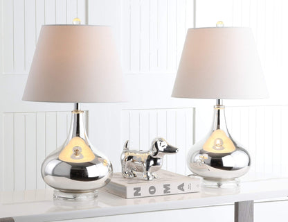 Modern Yellow Glass Gourd Table Lamp Set of 2 Contemporary Bedroom Living Room Desk Lamps LED Bulbs Included