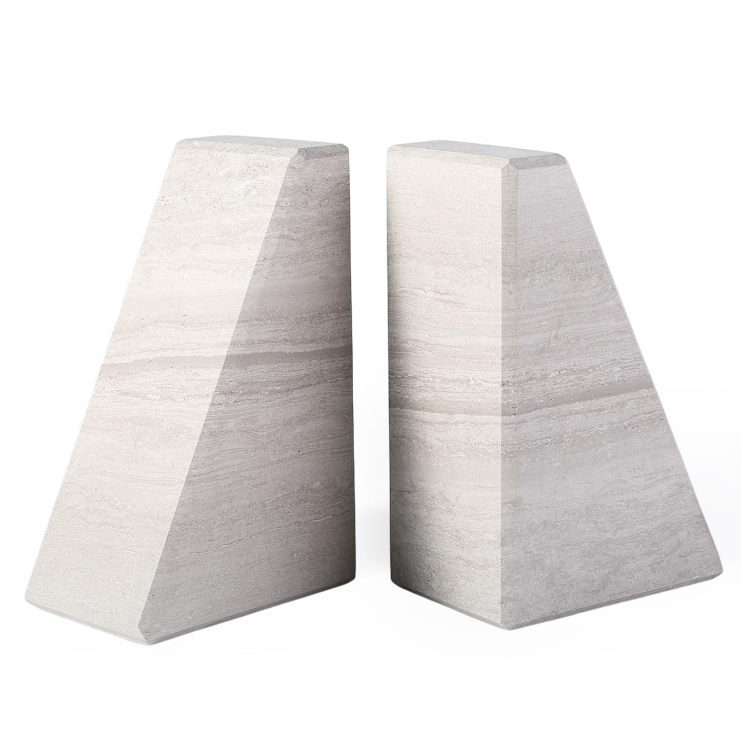 Marble Decorative Bookends for Heavy Books
