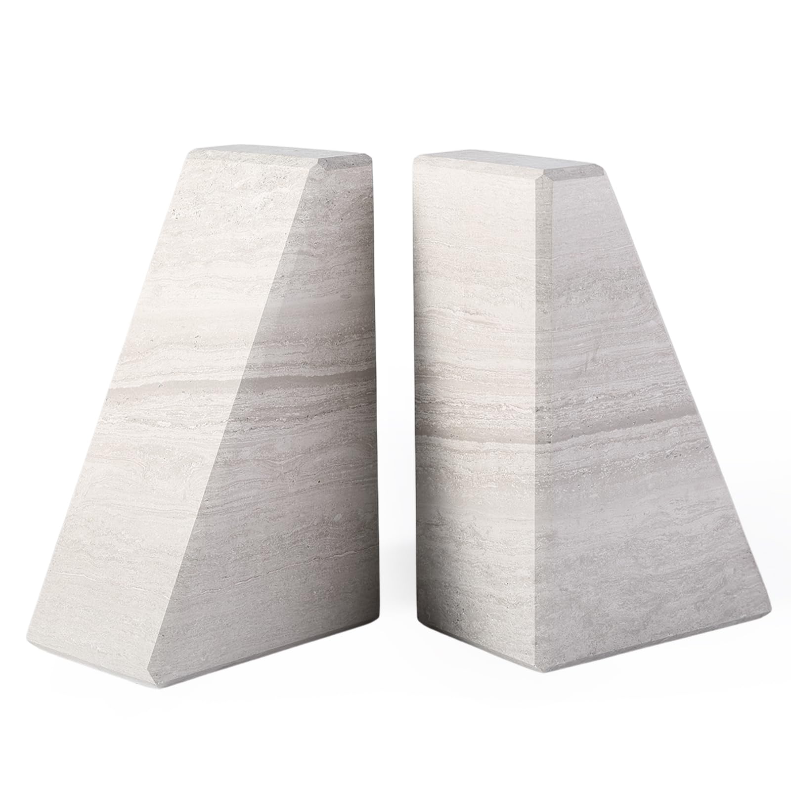 Marble Decorative Bookends for Heavy Books