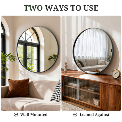 Modern Arch Wall Mirror with Metal Frame for Bedroom Living Room Entryway Decor