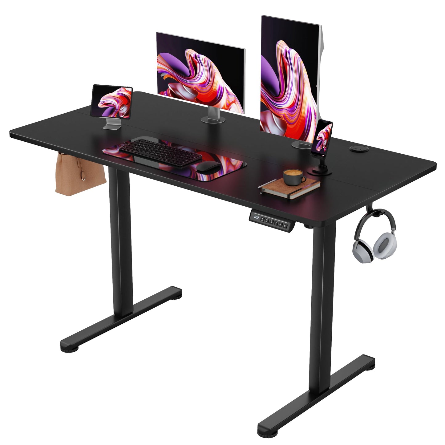 Electric Height Adjustable Standing Desk with Memory Settings Home Office Work Desk