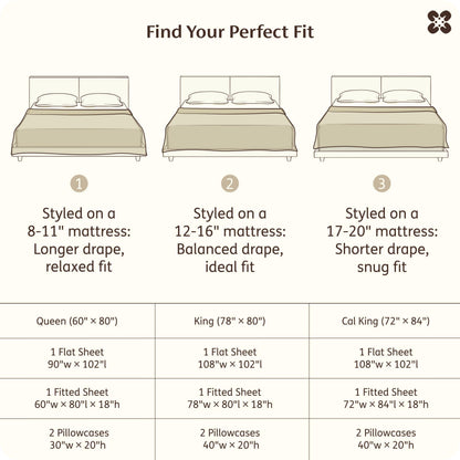Bamboo Viscose Cooling Bed Sheet Set Deep Pocket Ultra Soft Silky 4 Piece Organic Fabric Sheets