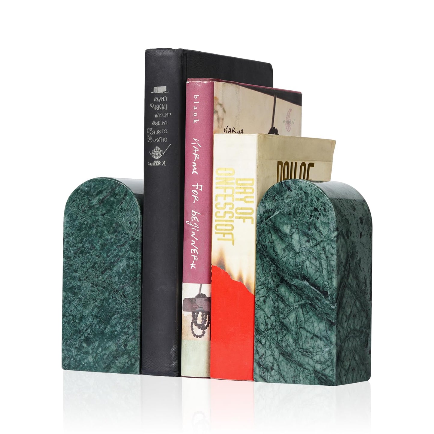 Luxury Marble Bookends Non-Slip Heavy Duty Book Holder Organizer