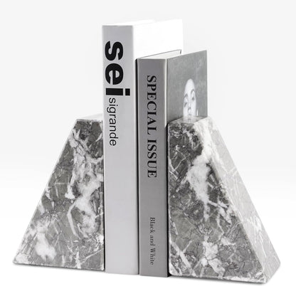 Marble Decorative Bookends for Heavy Books