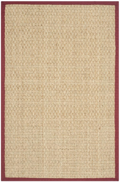 Natural Seagrass Basketweave Area Rug Natural Beige 5x8