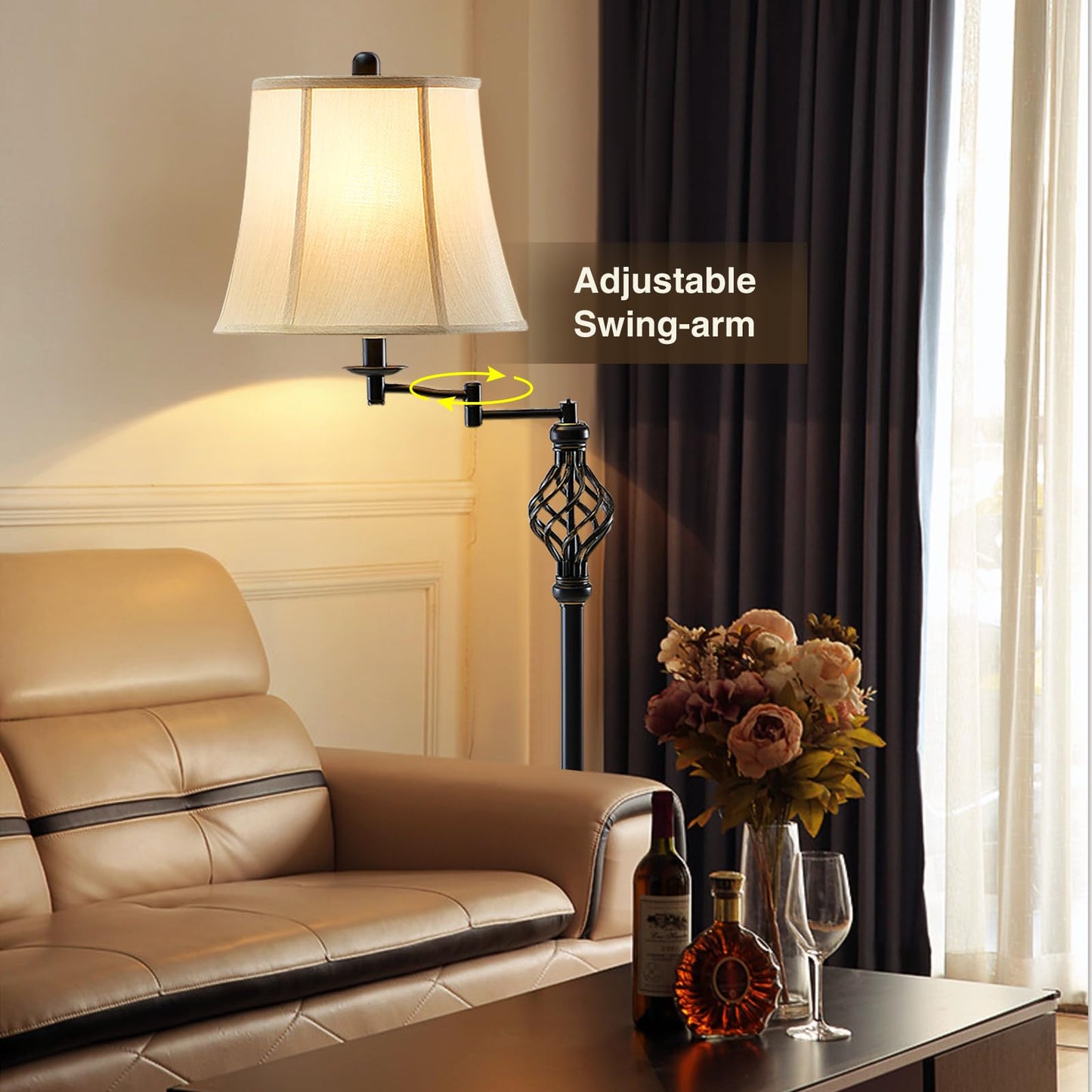 GyroVu LED Pharmacy Floor Lamp for Living Room