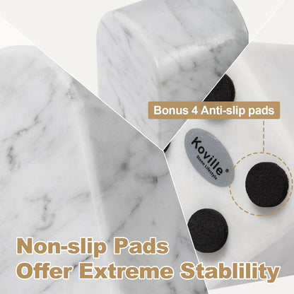 Luxury Marble Bookends Non-Slip Heavy Duty Book Holder Organizer