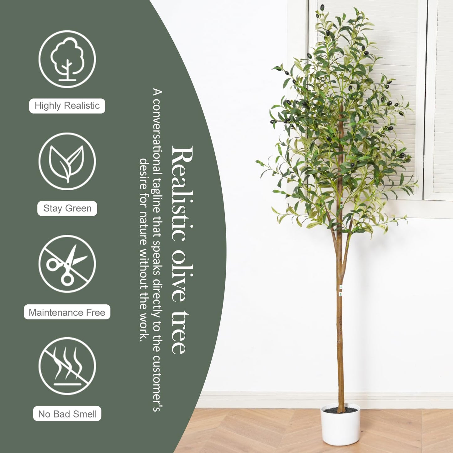 Artificial Tree, Large Faux Plants Indoor