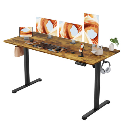 Electric Height Adjustable Standing Desk with Memory Settings Home Office Work Desk