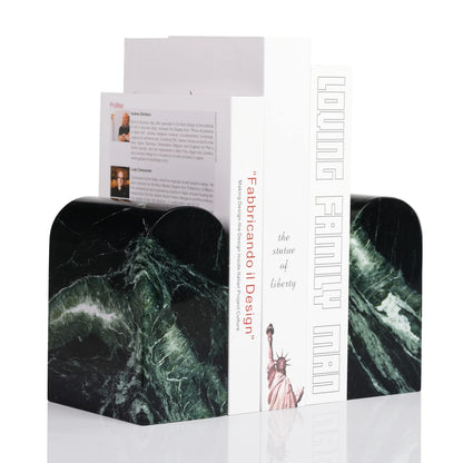Luxury Marble Bookends Non-Slip Heavy Duty Book Holder Organizer