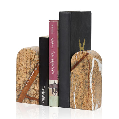 Luxury Marble Bookends Non-Slip Heavy Duty Book Holder Organizer