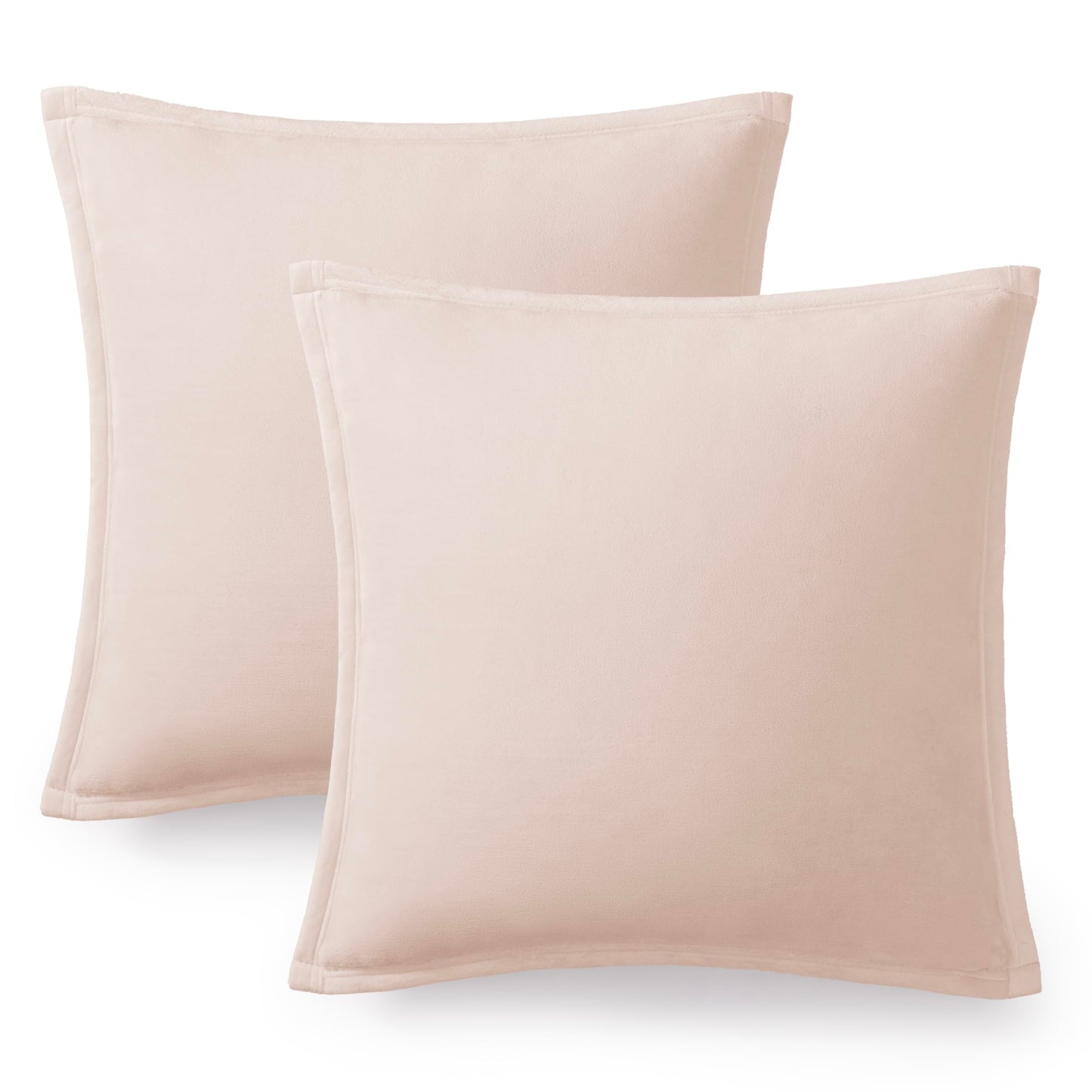 Ultra Soft Plush Decorative Pillow Set 2 Pack 20x20 Cozy Accent Cushions for Sofa Bed Living Room Decor