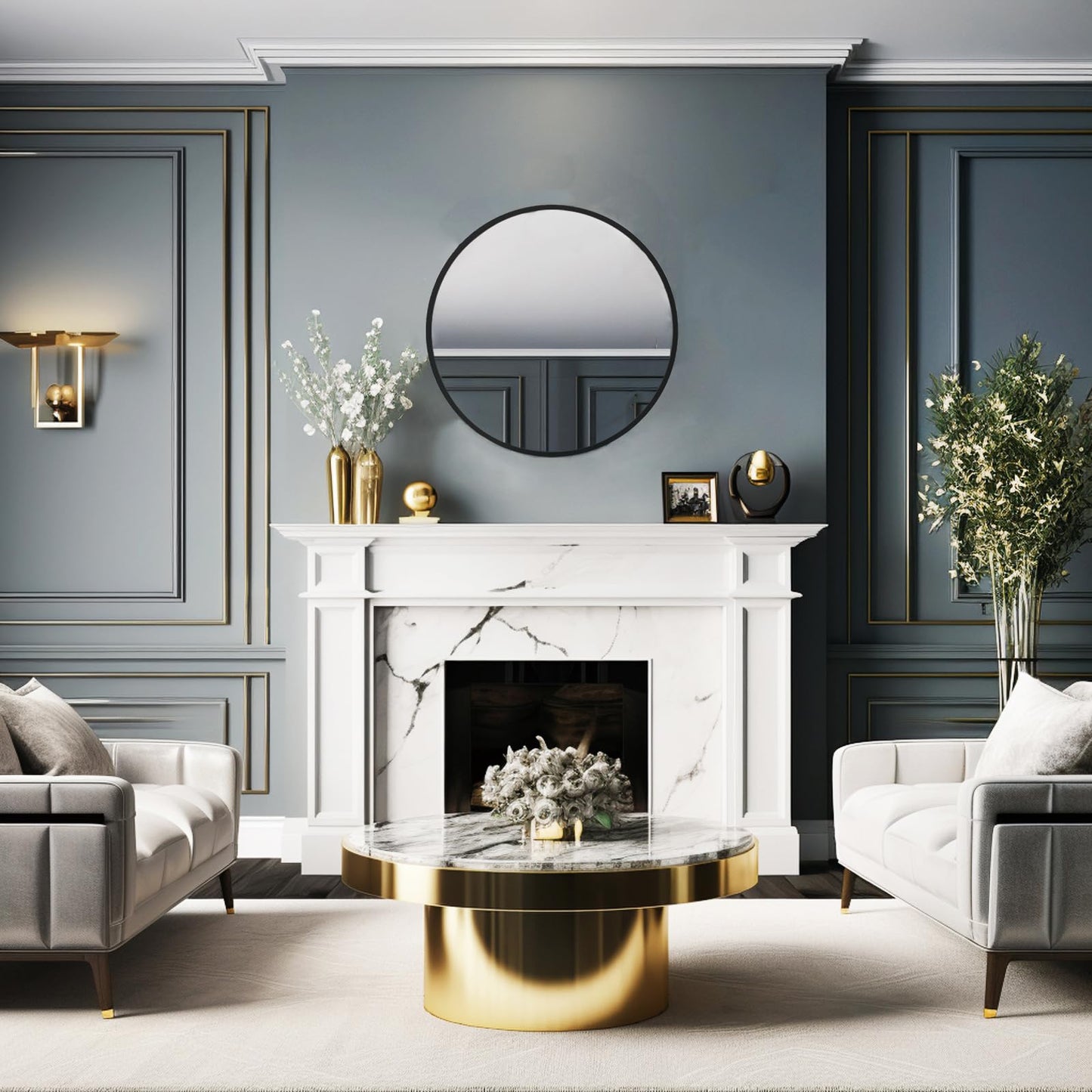 Sunniry Round Wall Mirror