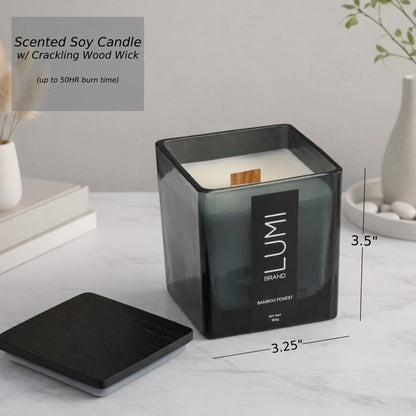 Luxury Home Fragrance Gift Set with Reed Diffuser Candle and Room Spray Dried Flowers Set