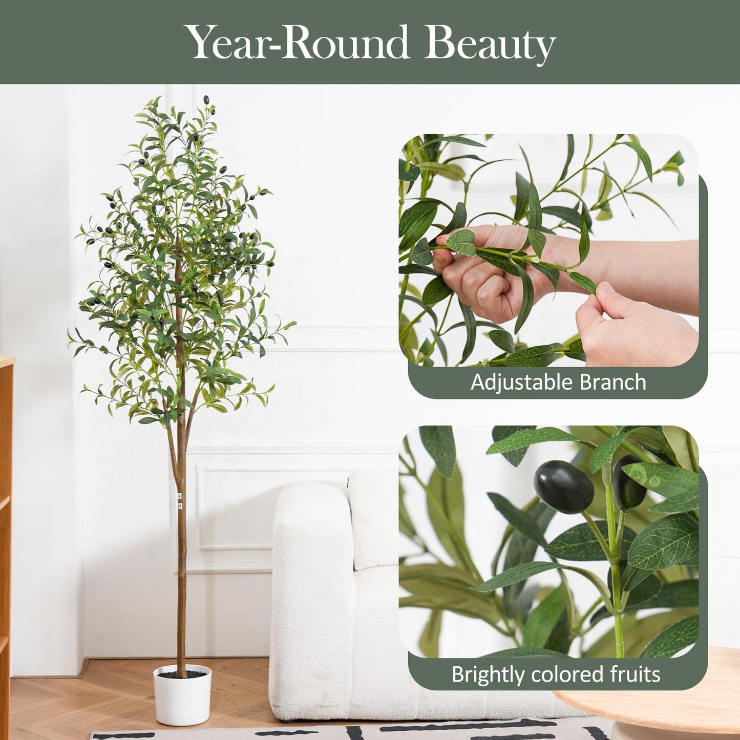 Artificial Tree, Large Faux Plants Indoor