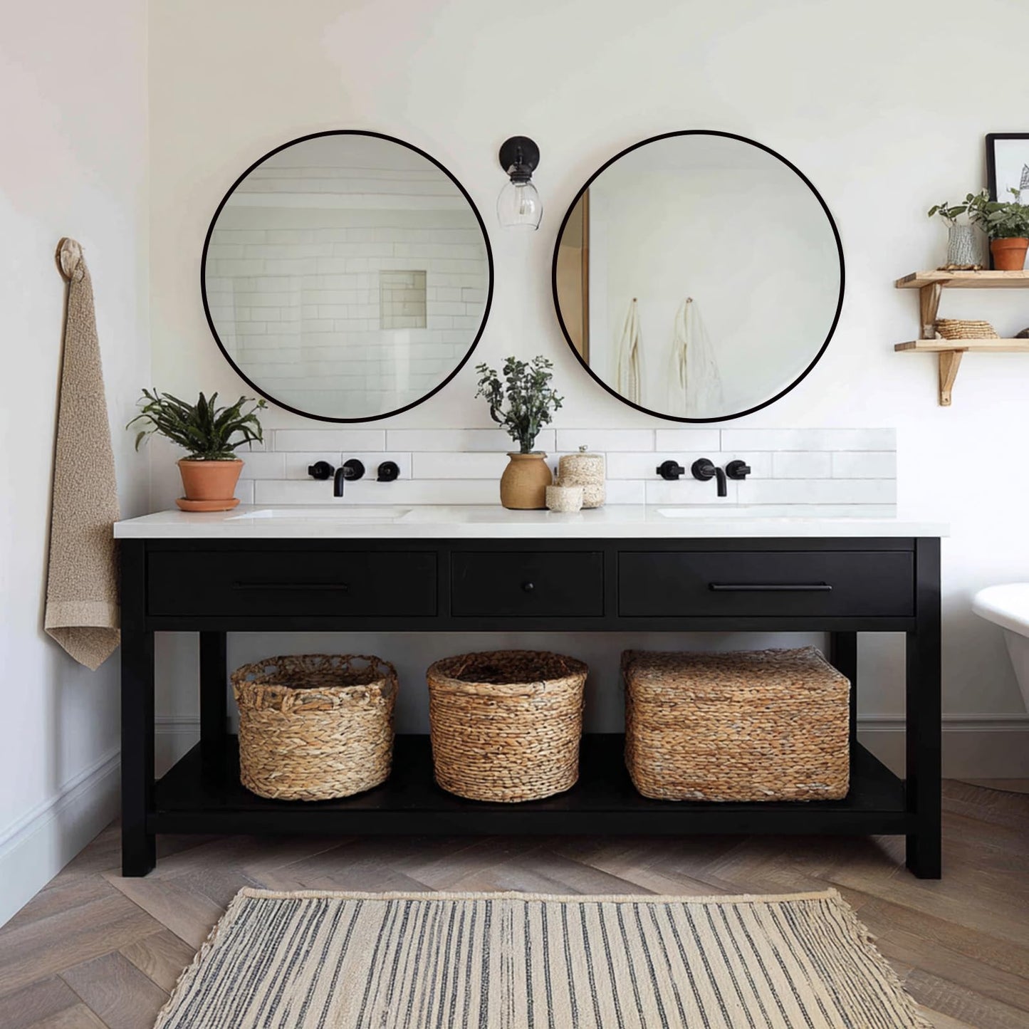 Sunniry Round Wall Mirror