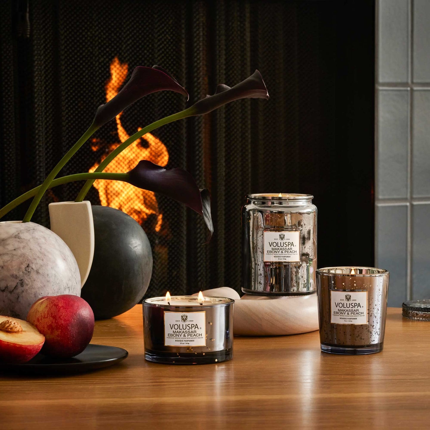 Voluspa Vermeil Grande and Small Candle Jars