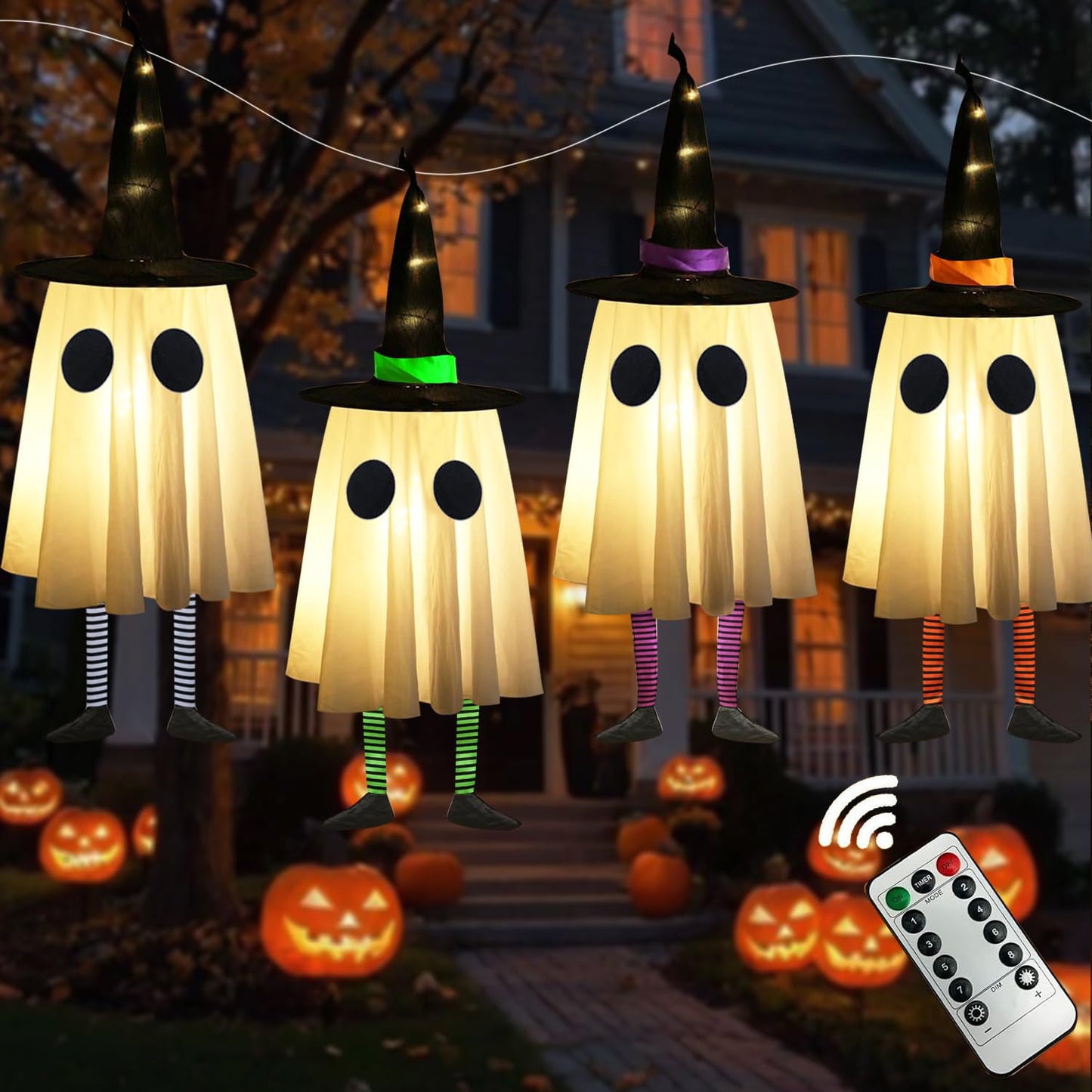 Hanging Ghost Halloween Decorations Outdoor Indoor Porch Yard Party Props