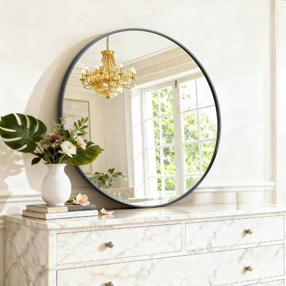 Modern Arch Wall Mirror with Metal Frame for Bedroom Living Room Entryway Decor