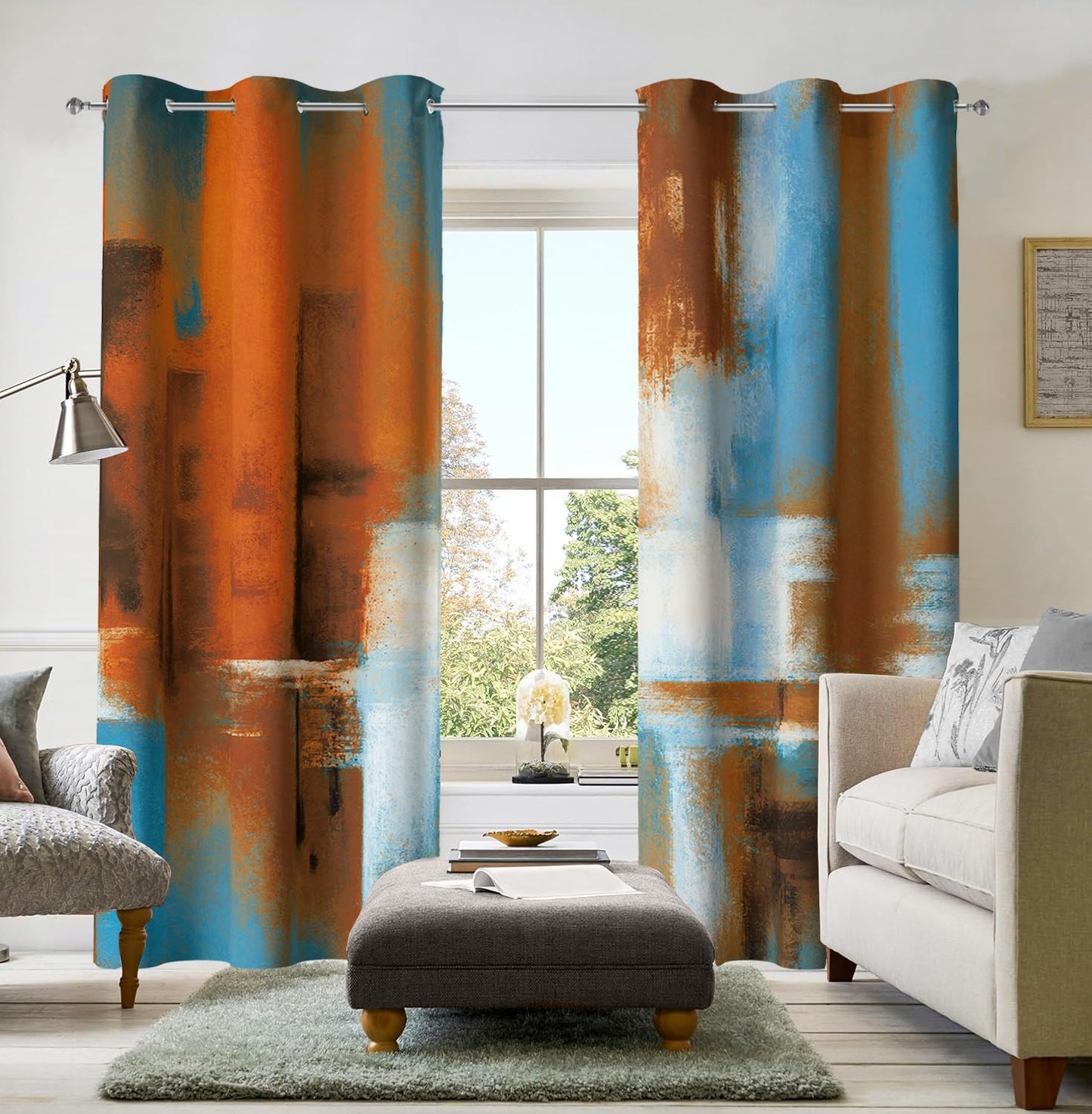Asuexpect Abstract 50% Blackout Curtains