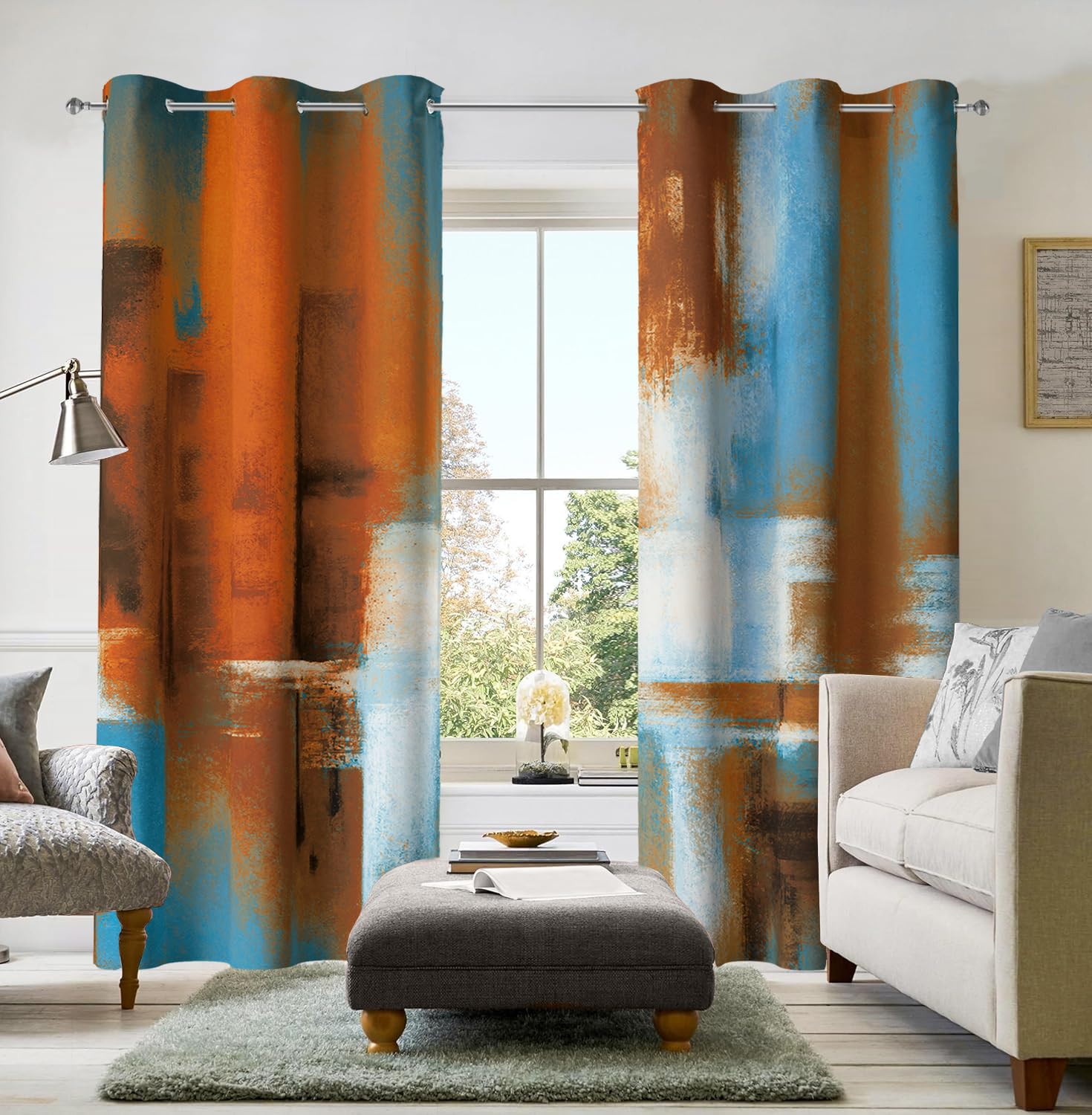 Asuexpect Abstract 50% Blackout Curtains