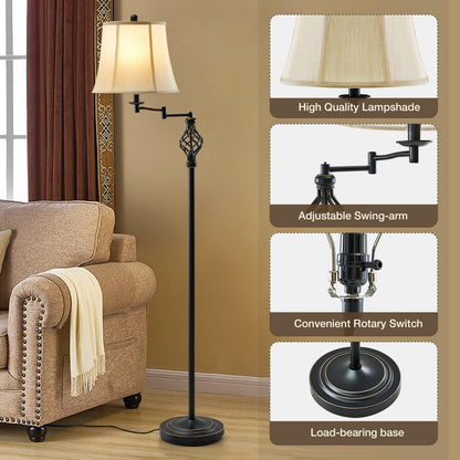 GyroVu LED Pharmacy Floor Lamp for Living Room