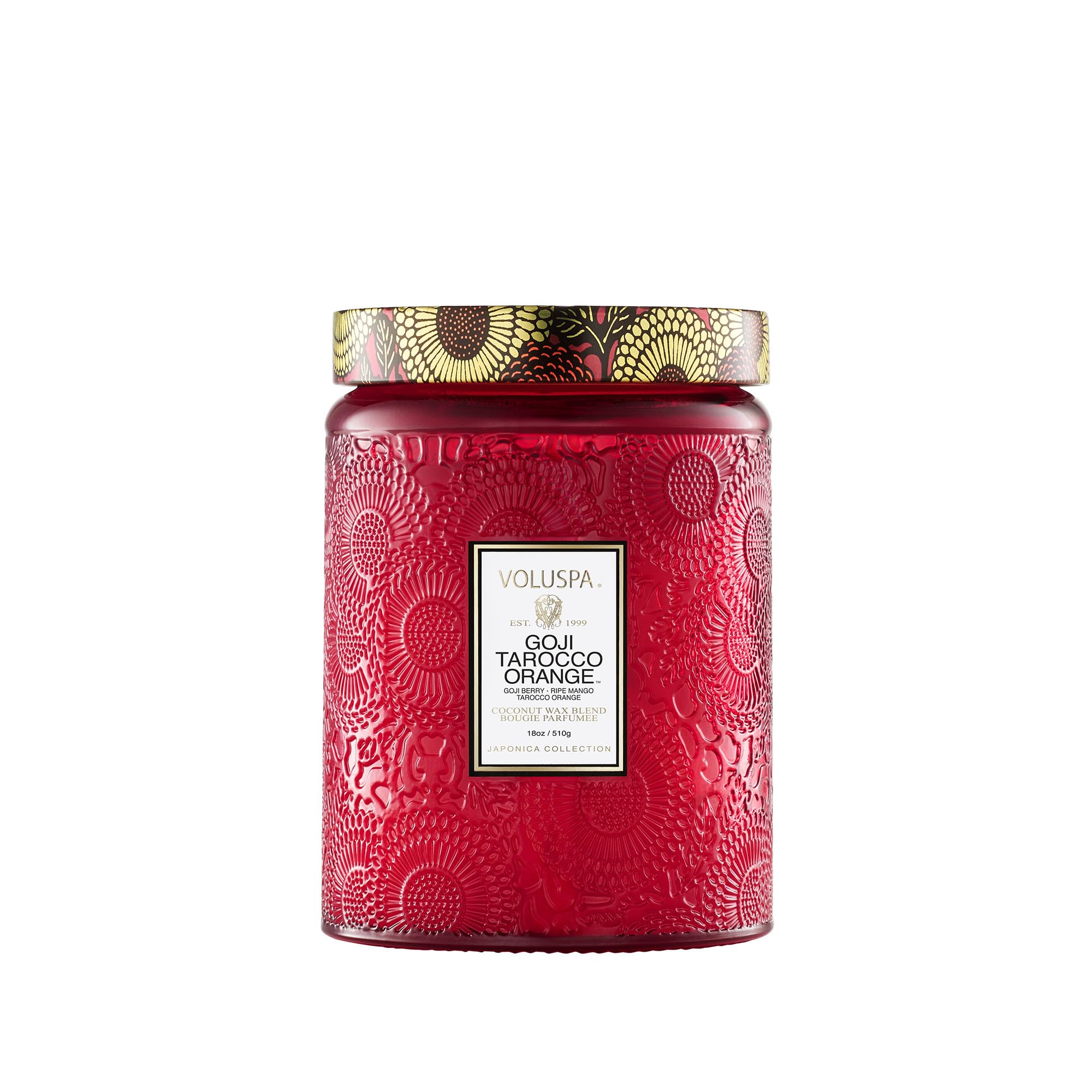 Luxury Scented Candle in Japonica Jar with Coconut Wax and Long Burn Time Vegan Home Decor