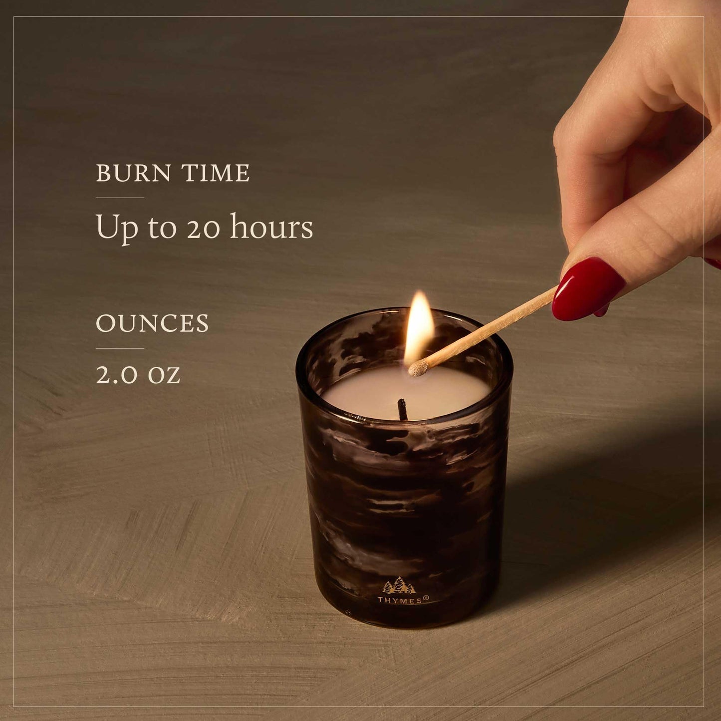 Scented Candle with Evergreen Wood and Amber Fragrance Home Decor Candle