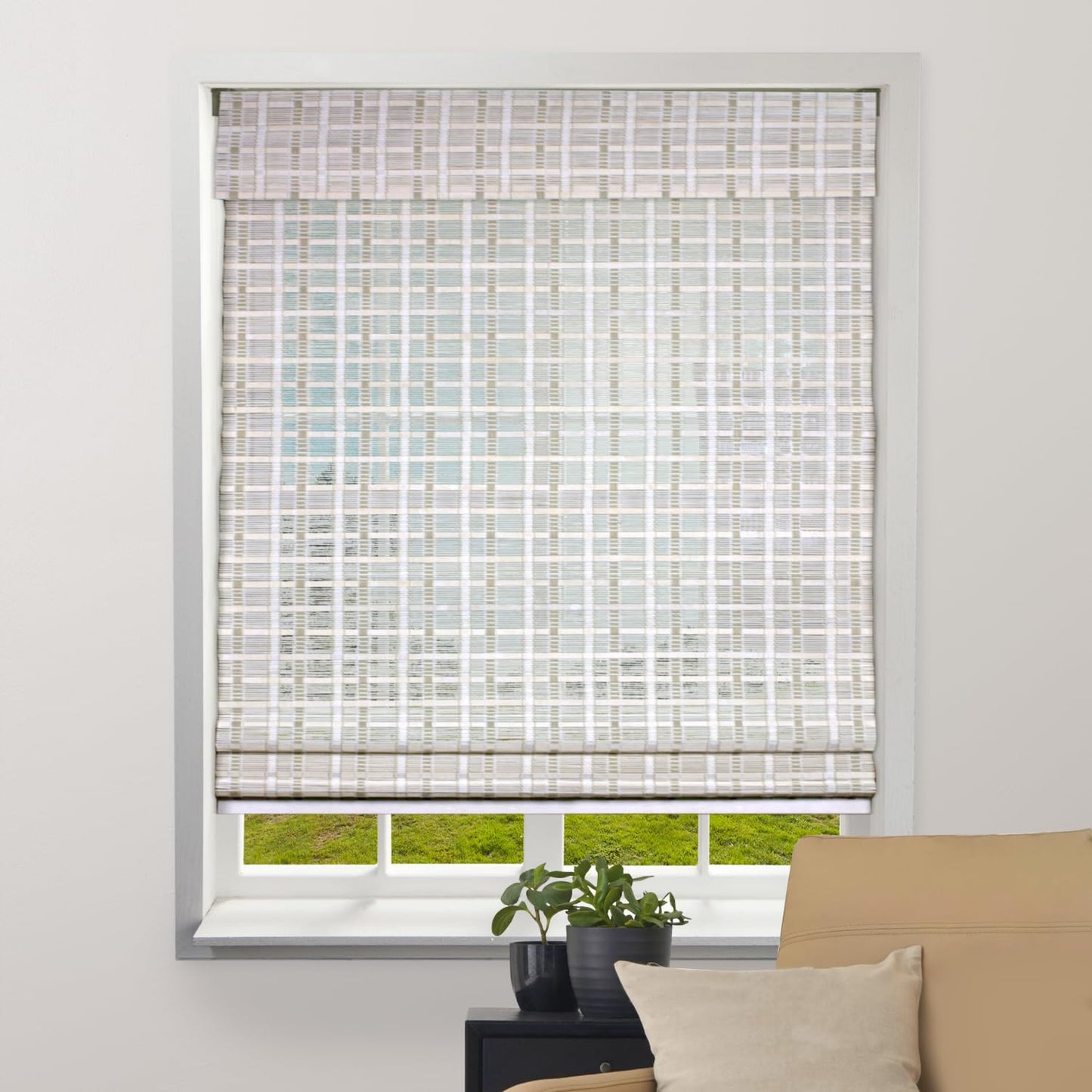 ARLO BLINDS Cordless Bamboo Roman Shades Blinds