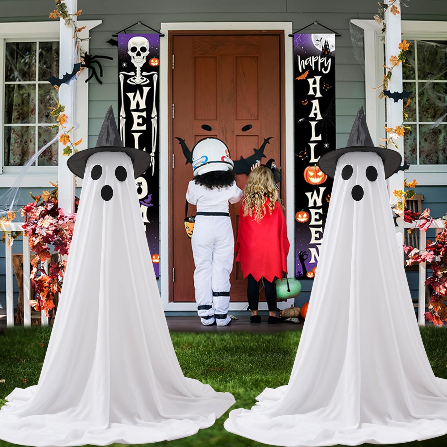 Hanging Ghost Halloween Decorations Outdoor Indoor Porch Yard Party Props