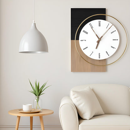 Silent Non-Ticking Metal Wall Clock Battery Operated Modern Decorative Clock for Living Room Bedroom Kitchen Office