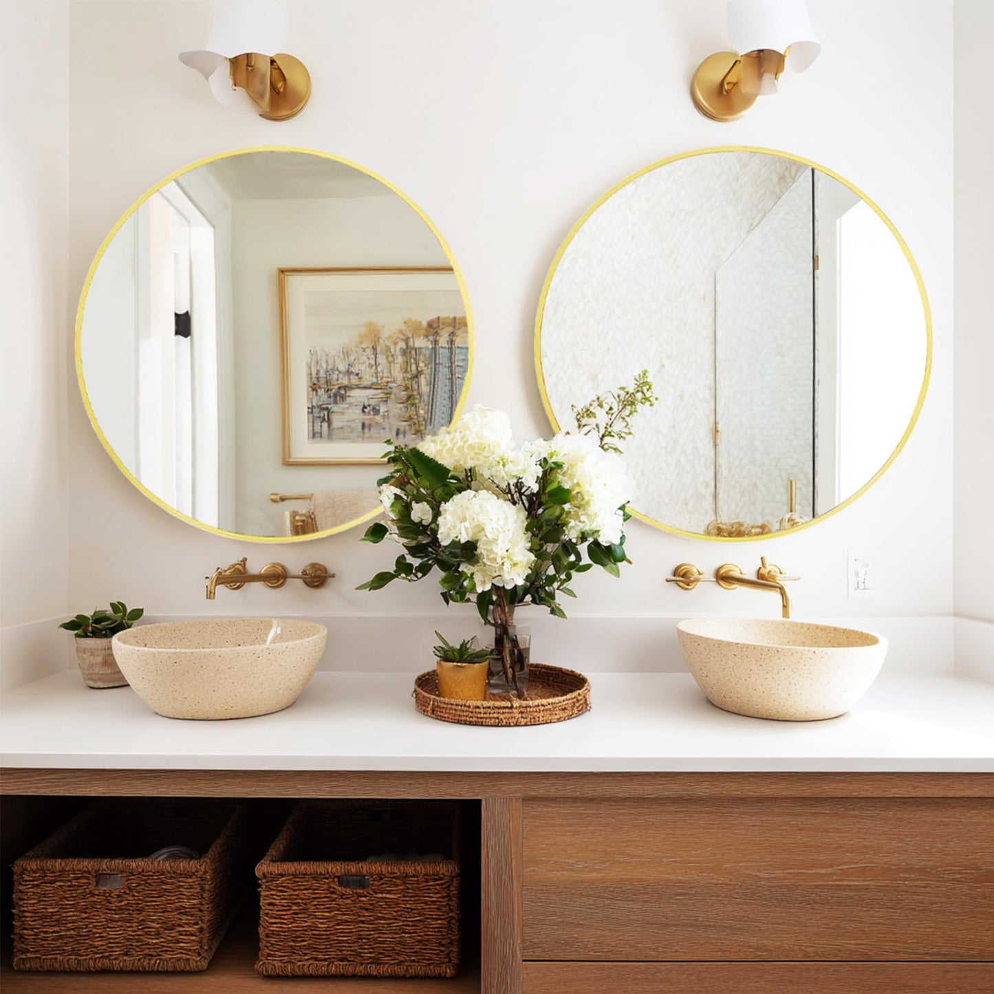 Sunniry Round Wall Mirror