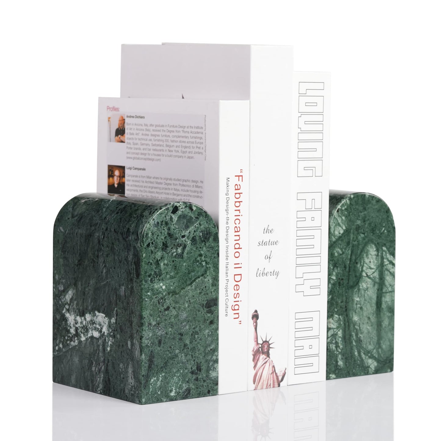 Luxury Marble Bookends Non-Slip Heavy Duty Book Holder Organizer