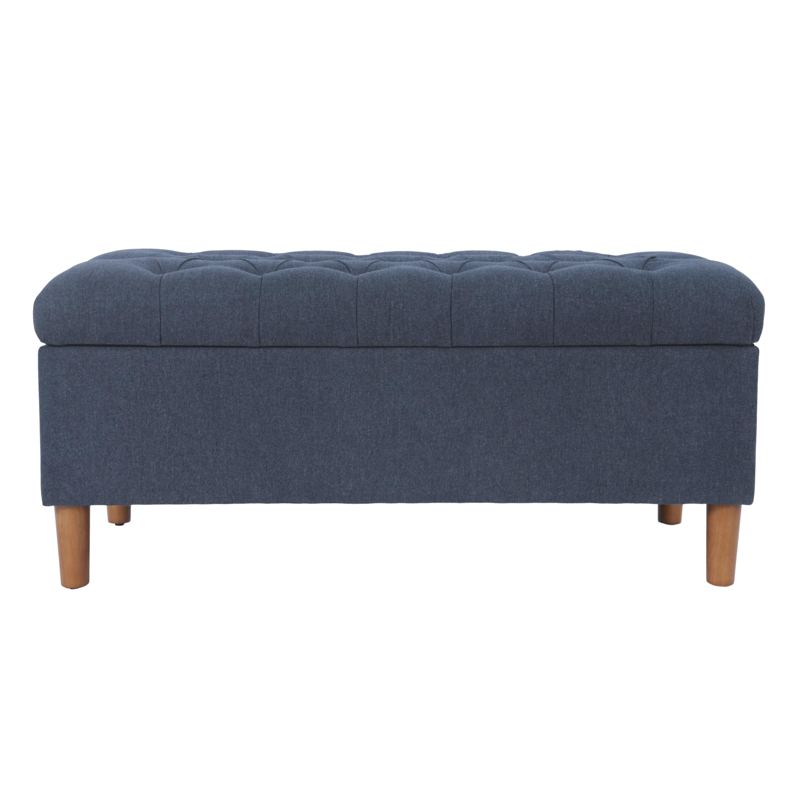 Tufted Storage Ottoman Bench with Hinged Lid for Living Room and Bedroom
