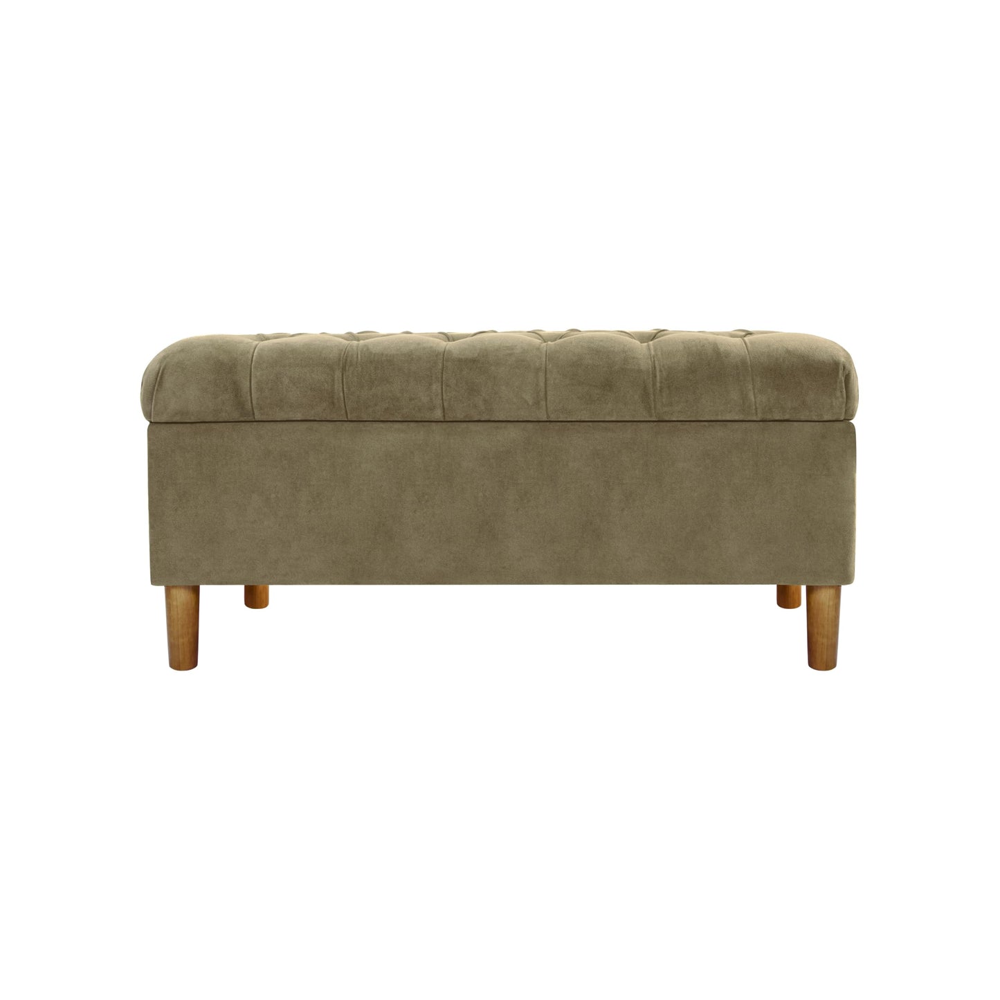 Tufted Storage Ottoman Bench with Hinged Lid for Living Room and Bedroom
