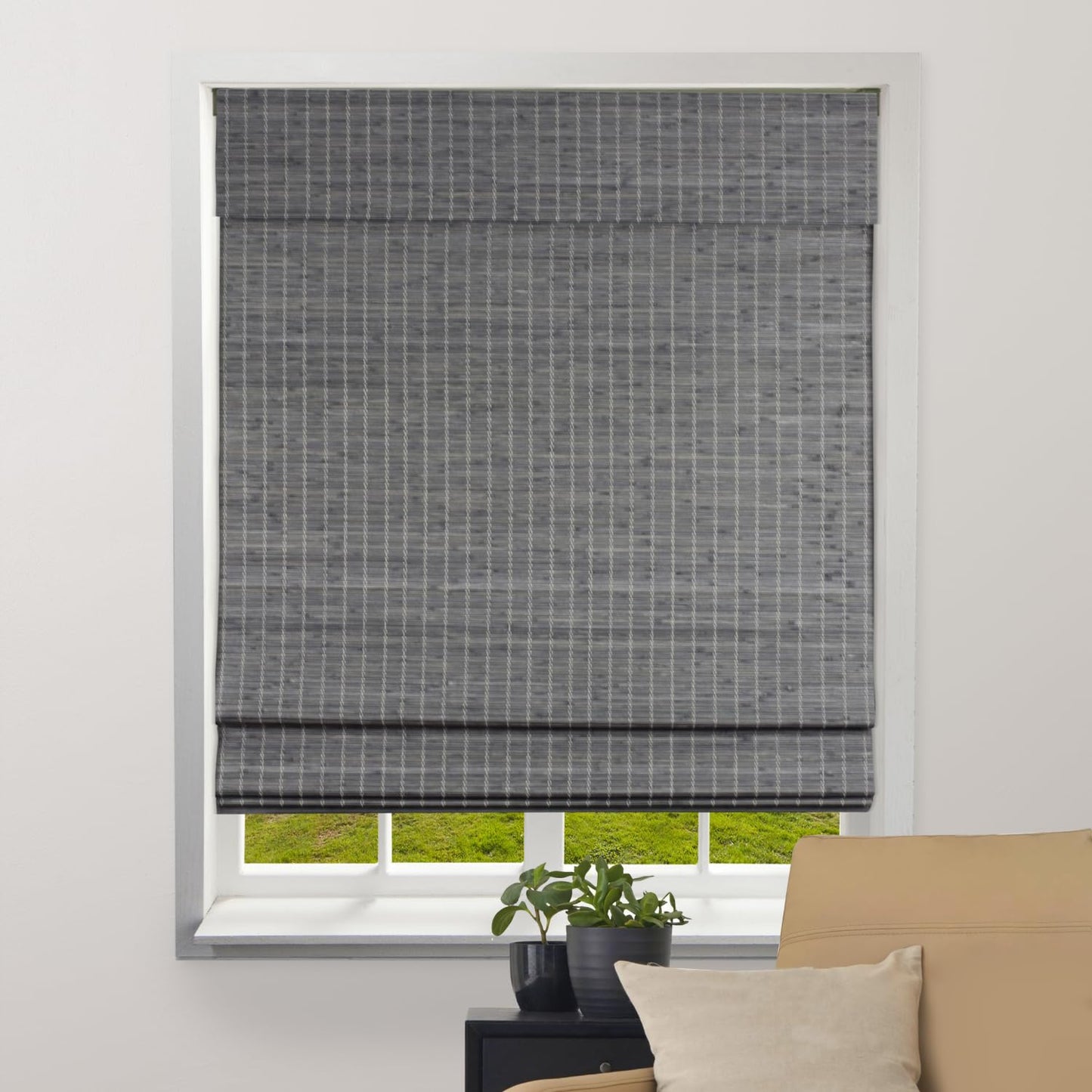 ARLO BLINDS Cordless Bamboo Roman Shades Blinds